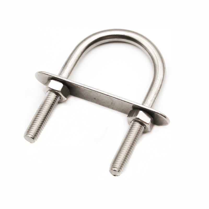 High Standard Stainless Steel Wire Rope Fittings Pipe Clamp Marine Hardware Boat U Shaped Bolt Nut Bow Eye U Bolt