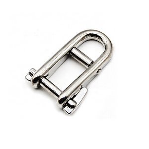 Marine Grade Standard Long D Shackle Stainless Steel Marine Hardware Bar Key Pin Shackle