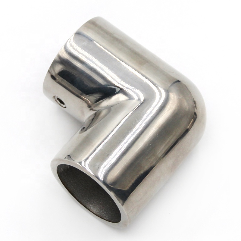 Marine 304 316 Stainless Steel Hardware Boat Handrail Rail Tee Fitting 90 Degree 3 Way Corner Elbow