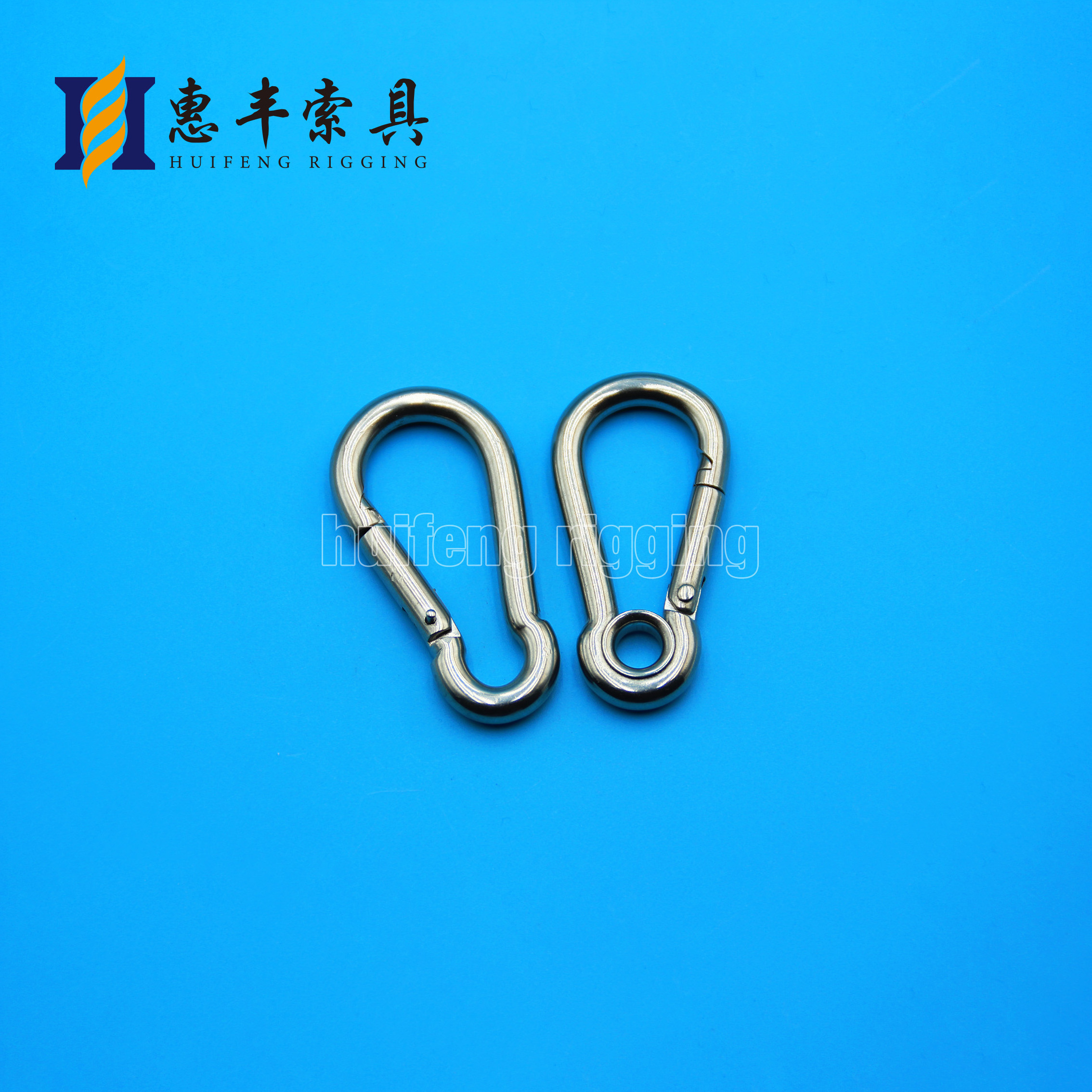 Huifeng Rigging Heavy Duty DIN 5299 FORM C 304 316 Snap Hook Gourd Type Stainless Steel Carabiner