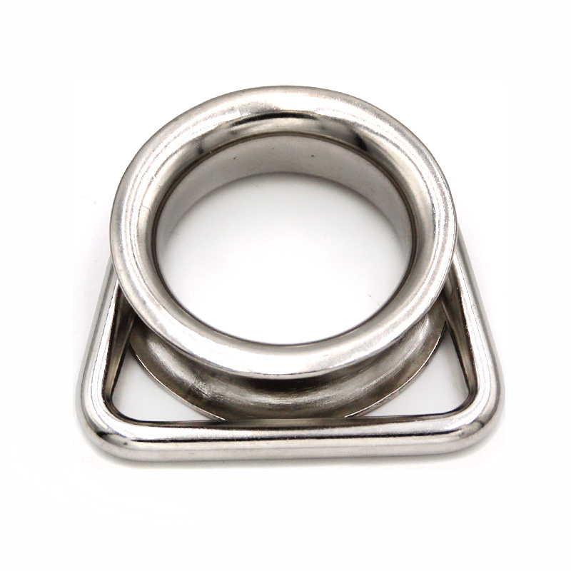 Stainless steel 316 D-ring Sunshade Sailing Fittings Net D Buckle Welding Triangle Ring Hardware D-ring Net Buckle