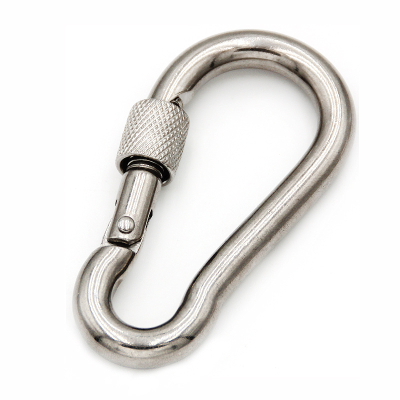 Factory Carabiner Safety Stainless Steel Lifting Hook Eye DIN5299 Form A Spring Snap Hook for Dog Leash