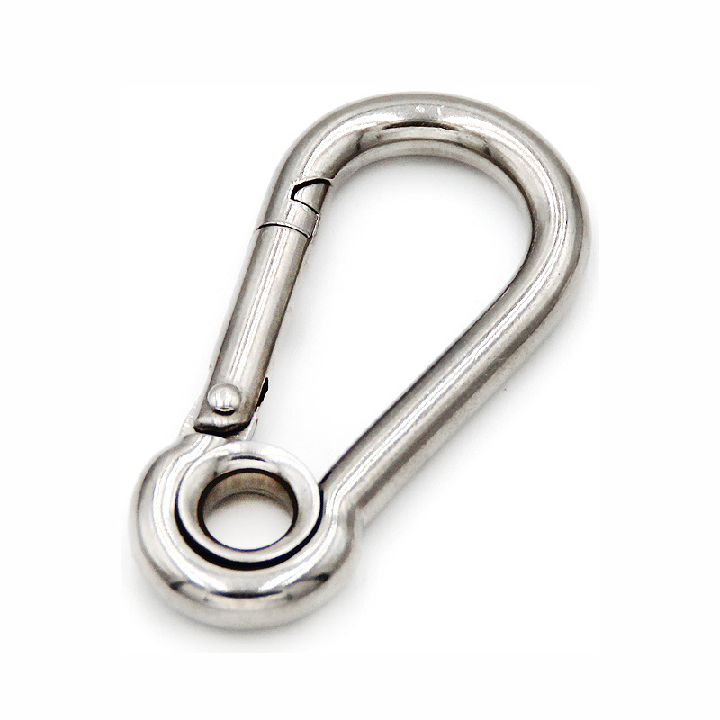 Factory Carabiner Safety Stainless Steel Lifting Hook Eye DIN5299 Form A Spring Snap Hook for Dog Leash