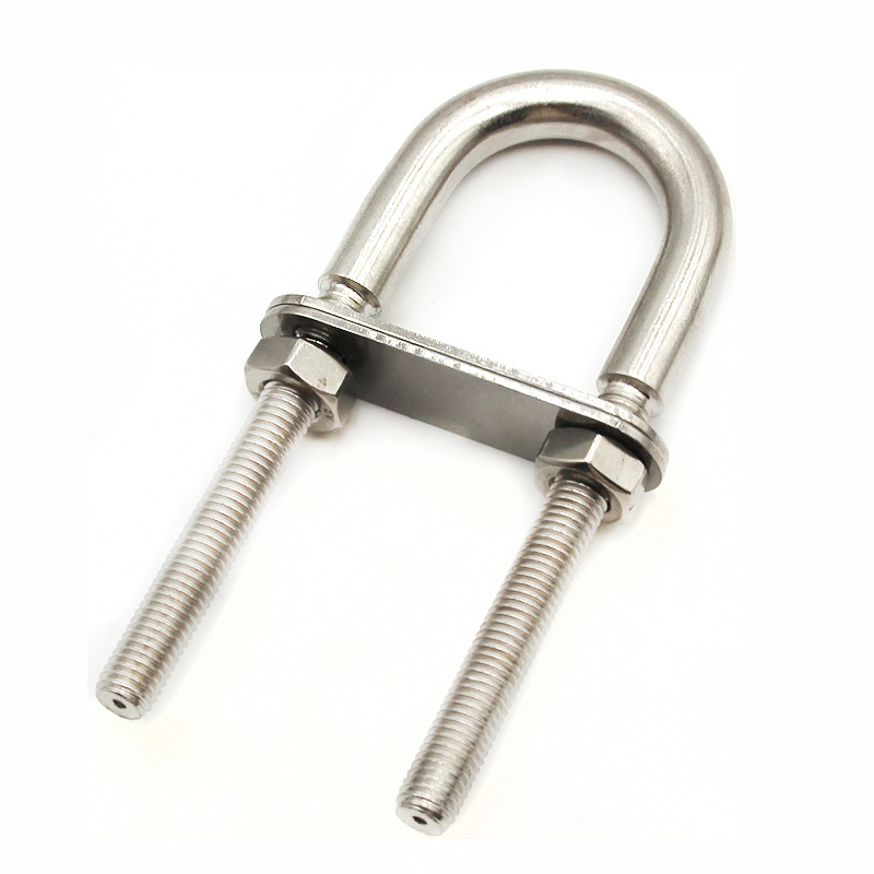 Yacht Bow Stern Eye U-Bolt Stainless Steel Marine Rope Rigging Replace Rowing Boats Accessories Marine U Bolt with Washers Nuts