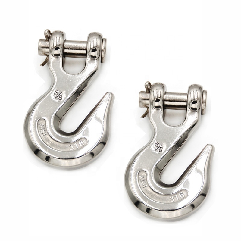 Stainless Steel Tower Lifting Clevis Grab Hook Safety Latch Crane Hook Clevis Slip Hook