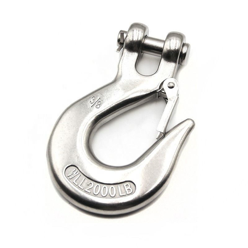 Stainless Steel Tower Lifting Clevis Grab Hook Safety Latch Crane Hook Clevis Slip Hook