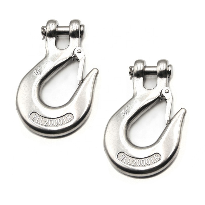 Stainless Steel Tower Lifting Clevis Grab Hook Safety Latch Crane Hook Clevis Slip Hook