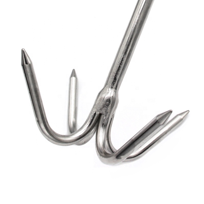 High Polished Anti-corrosion 304 316 Stainless Steel Yacht Anchor Boat Anchor Four Claw Anchor