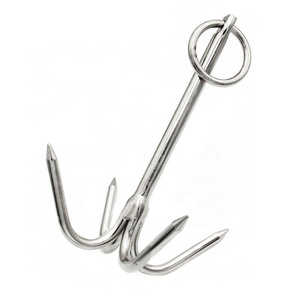 High Polished Anti-corrosion 304 316 Stainless Steel Yacht Anchor Boat Anchor Four Claw Anchor