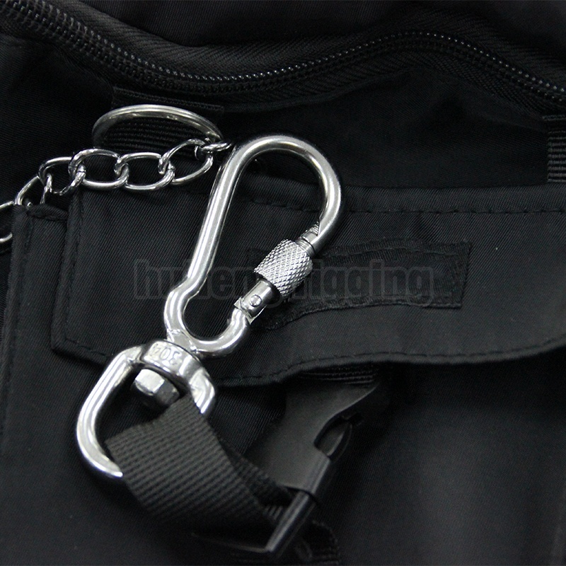 Grade 304 316 Complete Specifications Stainless Steel Gourd Type Carabiner Screw Swivel Snap Hook for Climbing Pet