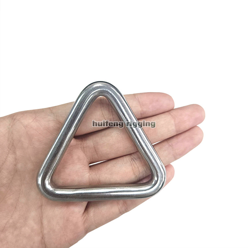 Triangular Hoop Metal Ring Large Stainless Steel  Craft Marine Multipurpose Sturdy Triangle Ring Welded