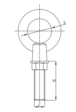 Stainless Steel Thread Lifting Ring Eyebolt Heavy Duty Marine Grade Eye Bolt Long Shank with Washer Nut JIS 1169 Eye