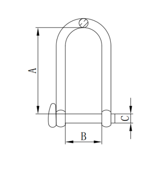 High Quality Rigging HardwareMain Halyards Stainless Steel SS304 SS316 Wire Rope Hardware Key Pin Shackle