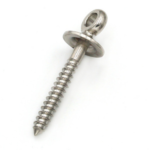 High Quality Machining Stainless Steel Welded Lifting Wood Screw Rigging Hardware Eye Flat Bolt Lag Eye Screw with Shoulder