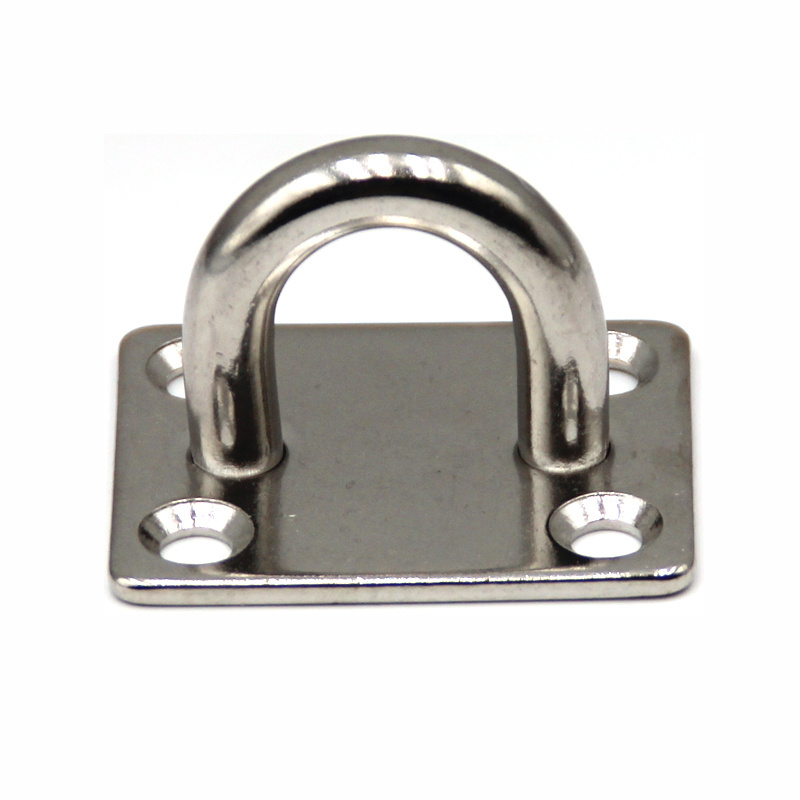 Wholesale Stainless Steel Ceiling Hook Heavy Duty Hanger Hook Snap 4 Metal Wall Anchors 4 Holes Square Pad Eye Plate