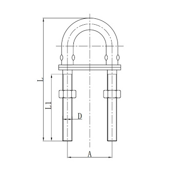 High Standard Stainless Steel Wire Rope Fittings Pipe Clamp Marine Hardware Boat U Shaped Bolt Nut Bow Eye U Bolt