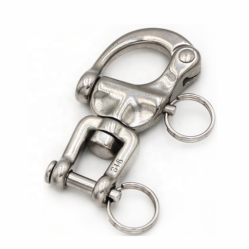 Stainless Steel Quick Release Shackle Eye Jaw Swivel Snap Shackle for Marine Architectural