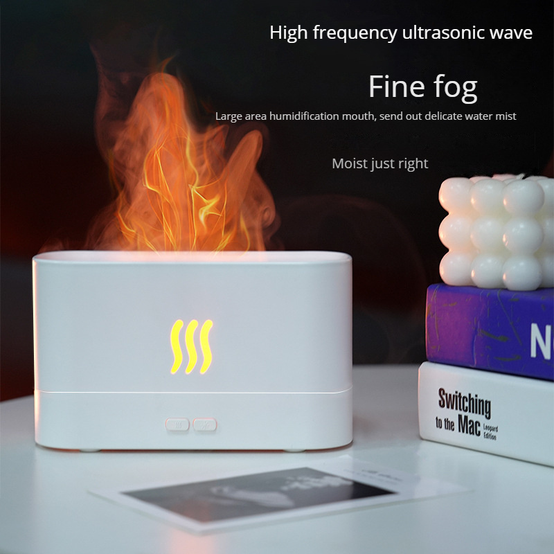 Wholesale gift Flame Aroma Diffuser Air Humidifier Home Aromatherapy Fire Ultrasonic Essential Oil Diffuser Machine