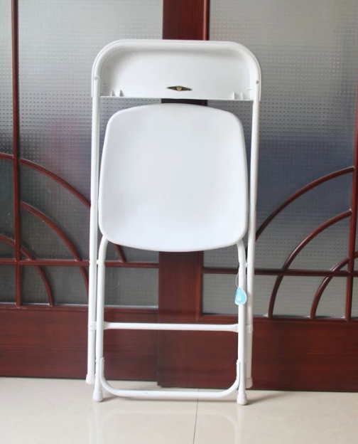 Cheap Wholesale Outdoor furniture White/Black Garden Used Plastic Folding Chair for parties wedding /folding chair plastic