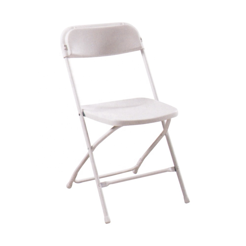 Cheap Wholesale Outdoor furniture White/Black Garden Used Plastic Folding Chair for parties wedding /folding chair plastic