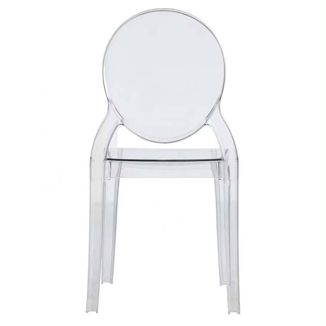 Crystal Acrylic Wedding Chair Ghost Chair Devil Plastic  Hotel Furniture Makeup Chair Luxury Outdoor Dining Kitchen Furniture