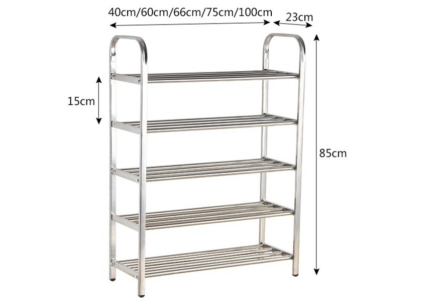 Simple Shoe Rack with Handrail Easy to Assemble Shoes Storage Shelf Space Saving Shoe Organizer Close to the door