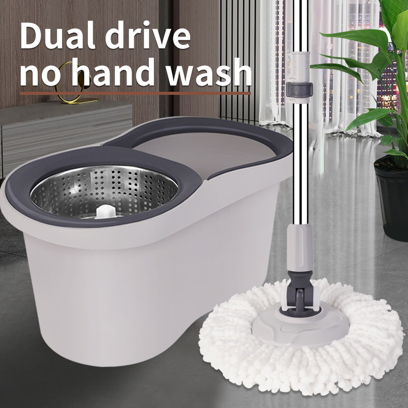 china 360 roto easy cubeta turbo steel spin and go wring easywring microfiber wet  master pink wall cleaning mop bucket set