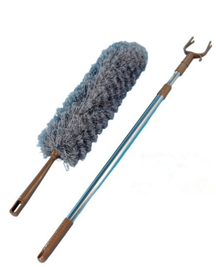 Telescopic Broom Duster Handle Detachable Flexible Microfiber Cleaning Duster