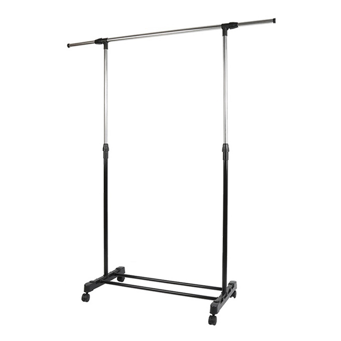 Double Rods Rolling Clothing Rack Clothes Drying Rack