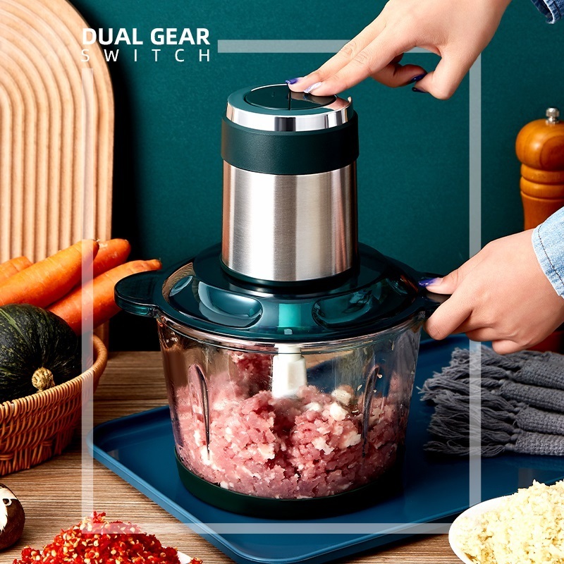 2023 New Design Factory price kitchen food vegetable meat chopper home best 2l 3l stainless steel electric meat grinder for sale