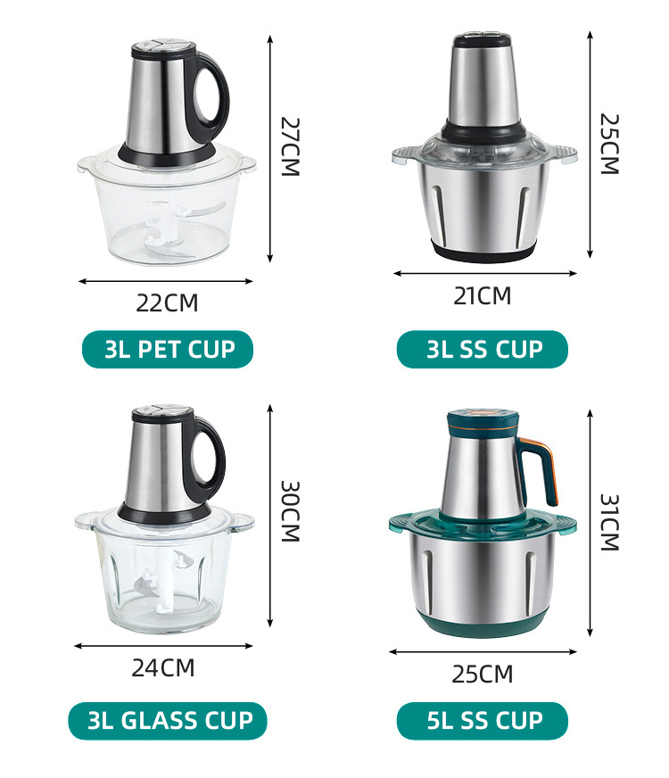 meat chopper multifunctional kitchen grinder stainless steel 3 liters 2l capacity cheap personalized onion food