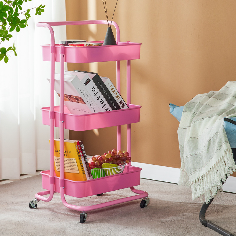 OEM/ODM Service Office Depot 3 Tier Utility Rolling Storage Cart With Drawers Organizer Utility Storage Holder Trolley