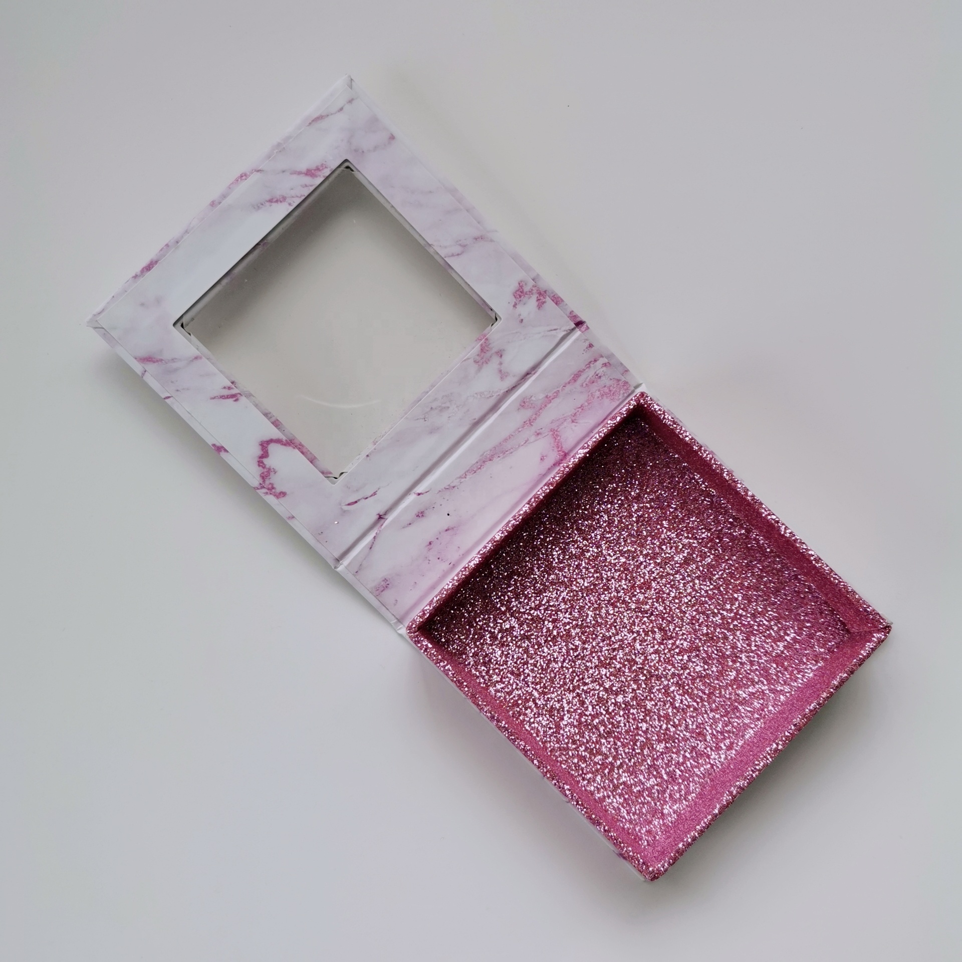 Make-Up Pink Marble Square Manicure Pack 10 Nail Boxes  ibdgel amber glass gel polish clear color uv gel nail