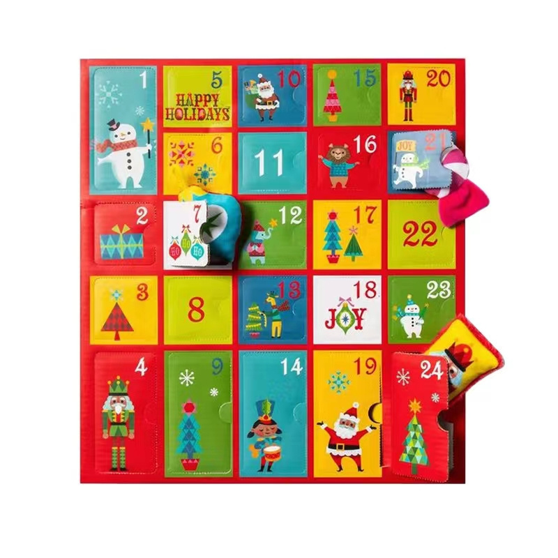 Custom logo printing  empty advent calendar for christmas gift box