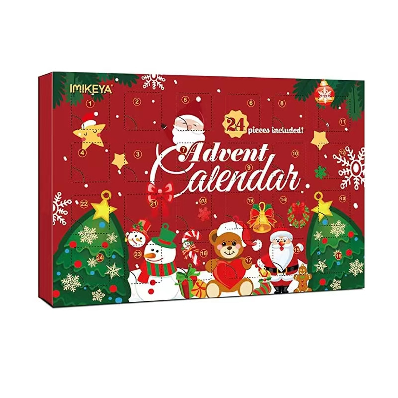 Custom logo printing  empty advent calendar for christmas gift box