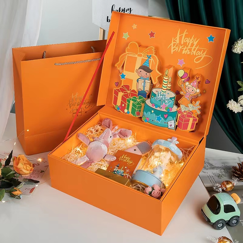 Surprise Birthday Gift 3D Cartoon Animal Doll Gift Packaging Magnetic Closure Luxury Folding Box Cardboard Gift Box