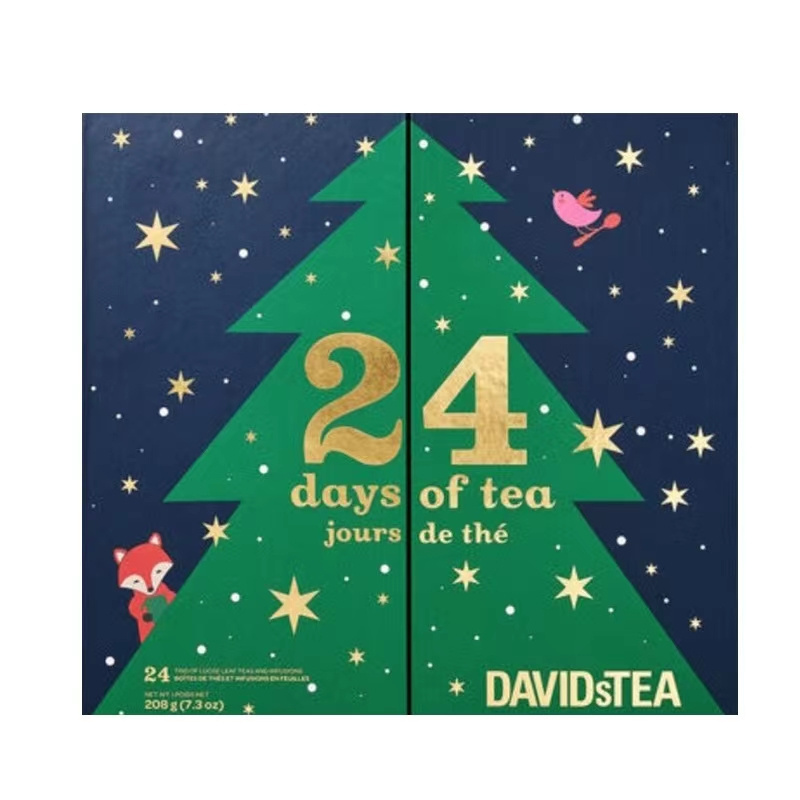 Custom logo printing  empty advent calendar for christmas gift box