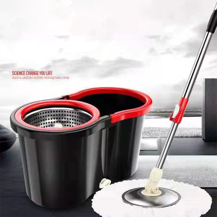 Home Hardware Portable Self Wash No Pedal Deluxe Pink Orange Red Mop Long Pole Replacement Parts Plastic Spin Mop Bucket Set