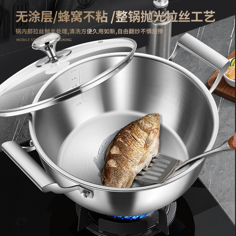 2024 New Large Capacity Heavy Duty Commercial Stainless Steel Cooking Stock Pot For Restaurant