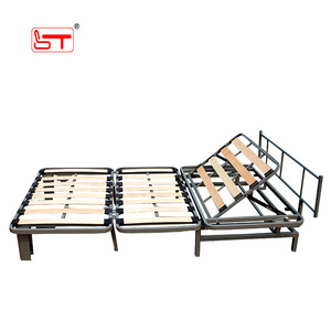 Retractable 3 fold metal slat sofa bed mechanism, folding sofa bed frame