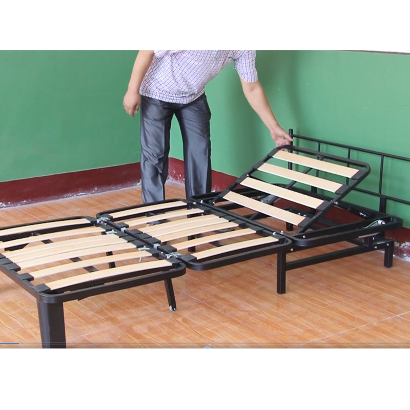 Retractable 3 fold metal slat sofa bed mechanism, folding sofa bed frame