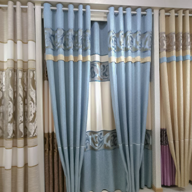 Luxury European Style 100% Pure cottonDecorative Custom Hotel Blackout Curtain