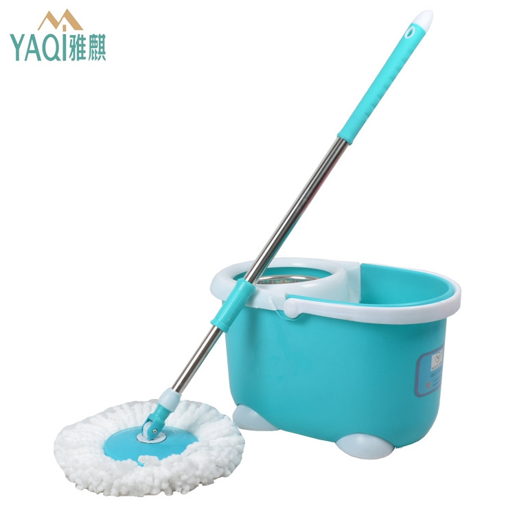 Best selling household cleaning microfibre 360 degree rotating pink mop bucket