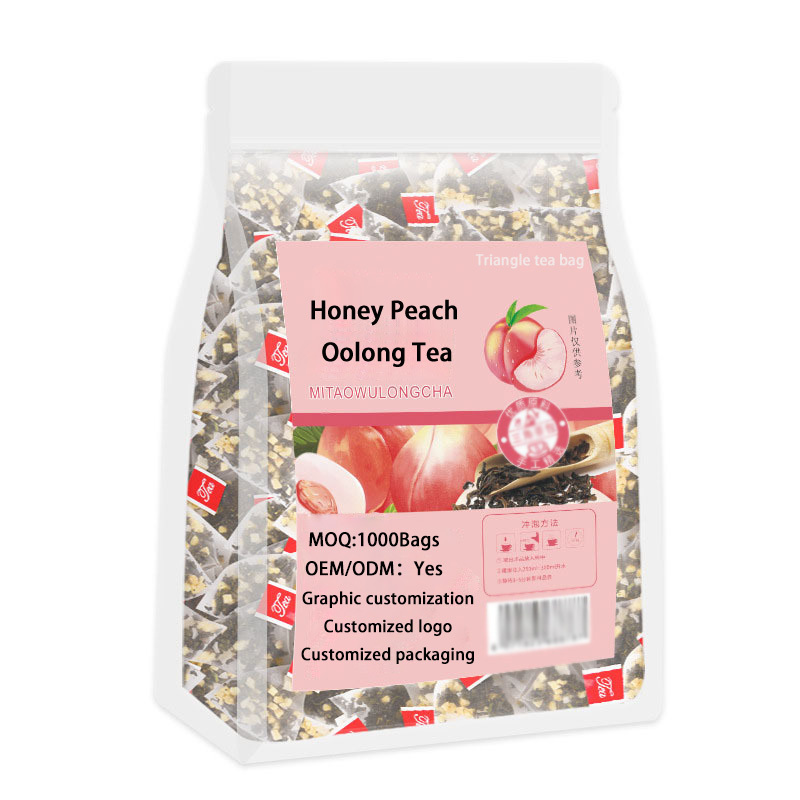 Wholesale customized bagged health cold brewed tea honey peach oolong tea honey peach dried apple dried fruit tea