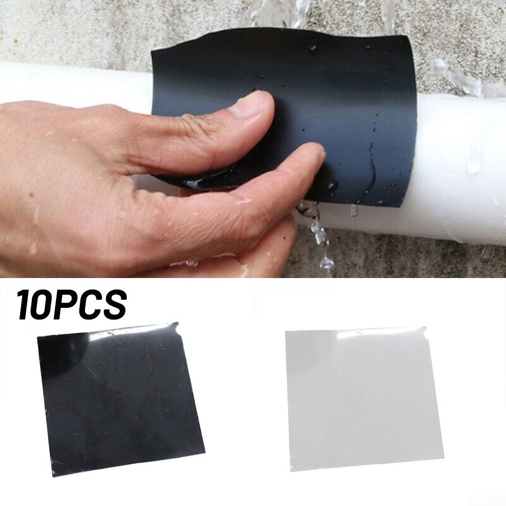 Transparent/Black/White Leak Stopper Strong Waterproof Tape Broken Pipe Repair Adhesive Tape Cut In Pieces 10cm*10cm