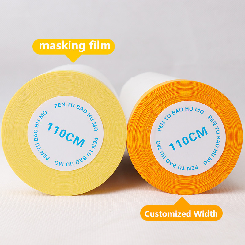 Free Sample Dust Protection Car Paint Masking Film Pre-Taped Masking Tape For Painting Cars House