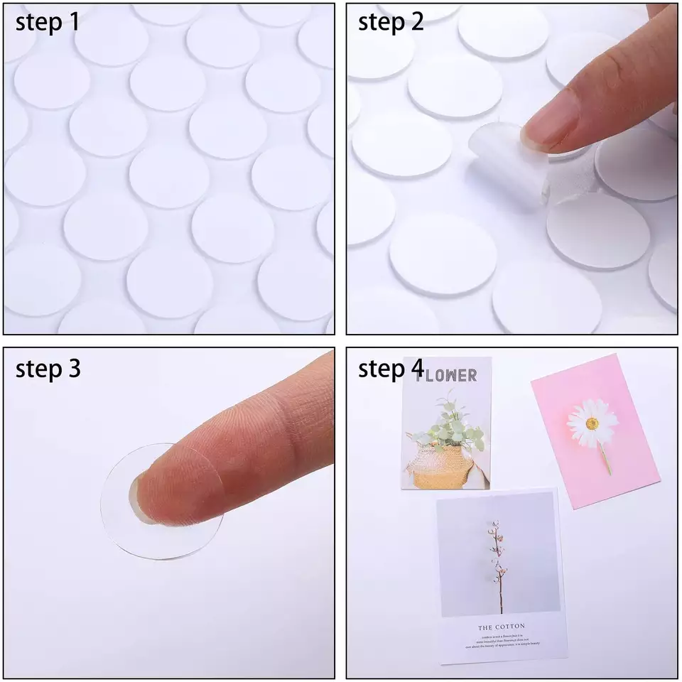 20 pcs/Sheet Double-Sided Sticky Dots For Posters Walls Crafts, Round Sticky Dots No Traces Adhesive Putty Sticker