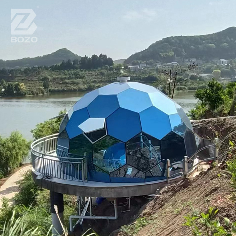 Guangzhou Bozo Camping Tent Waterproof Glamping Living Dome House Dome Tent Glass Igloo For Outdoor Luxury Hotel For Sale