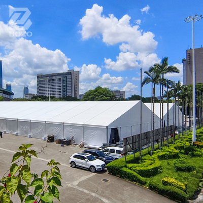 Guangzhou Bozo 30X60M Tenda De Tecido Pvc Evento Al Aire Libre Big Tent Carpa De Almacenamiento Industrial For sale