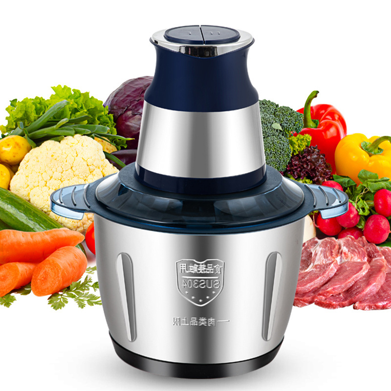 Automatic Home Kitchen Food Cheap Stainless Steel Small Best Chopper 2L 3L, Electric Meat Grinders For Sale/